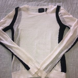 J & J Black and White Sweater